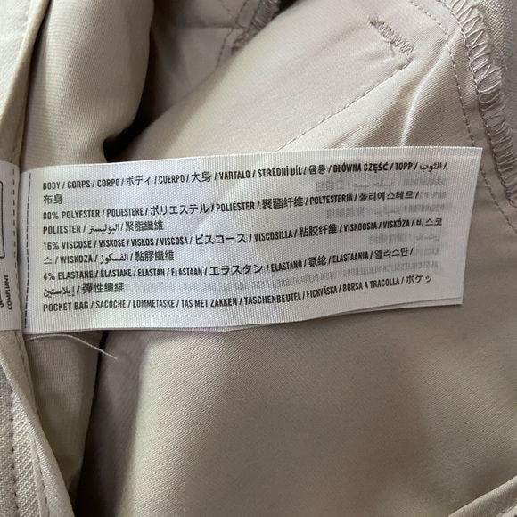 NWT Abercrombie A&F Sloane Tailored Wide Leg Pant Light Taupe 34 Curve Love - Picture 11 of 16